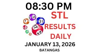 STL BATANGAS  8:30 PM LIVE DRAW  January 13, 2026
