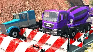 Mixer Trucks Giant Truck Barricade Crash Test | #42 | Good Truck's