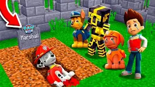 LA MUERTE DE MARSHALL PAW PATROL EN MINECRAFT 😱