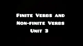 شرح كرمراليونت الثالث Difference between Finite Verbs and Non-finite Verbs تربية انكليزي مرحلةثالثة