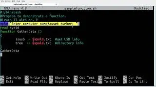 Creating a Function in Bash