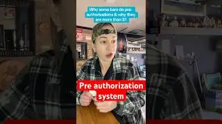 why some bars do a pre-authorization when you open a tab #bartender ￼