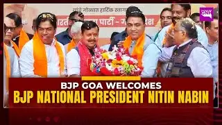 BJP Goa welcomes BJP National President Nitin Nabin in Panaji