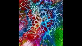 Let's Get To Blooming~Hex Tile Blooms~Acrylic Pouring~Shelee Blooms~190