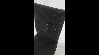 pokrowce na krzesła  pikowane z cyrkoniami szycie krok po kroku