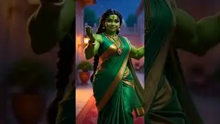 Hulk Girl Classical Dance in Saree 🔥 | Viral Shorts #hulk #hulkdance #shortvideo