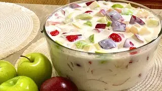 ENSALADA DE MANZANA CREMOSA PARA NEGOCIO🍎🍏 económica y rendidora.