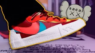 Намного лучше в руках?!? Обзор Nike Blazer Low Sacai x KAWS Red/На ногах!!!