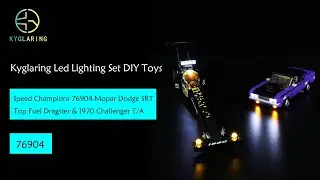 Kyglaring Led Lighting Set DIY Toys for LEGO Speed Champions 76904 Dodge SRT Top Dragster&Challenger