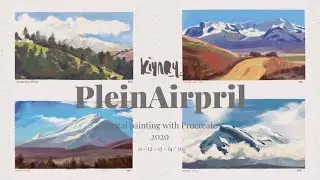 PleinAirpril Days 11 to 14 - Digital Pleinair Landscape painting on Procreate