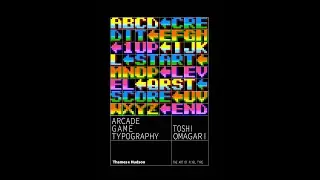 Poster del libro Arcade Game Typography para los fans de los videojuegos con Realidad Aumentada