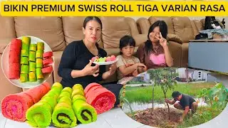 BIKIN PREMIUM SWISS ROLL MINI DAN PINDAHKAN POHON MANGGA YANG DI DEPAN RUMAH