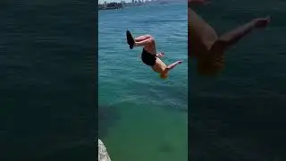 Cliff jumping in Sydney Harbour