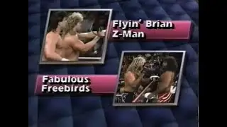 US Tag Titles   Brian Pillman & Tom Zenk vs Fabulous Freebirds   Power Hour March 2nd, 1990