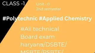 @Maths Tips #polytechnic #Applied  Chemistry #2nd semester #introduction about Chemistry 