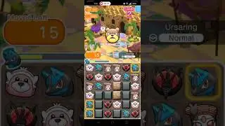 Pokemon Shuffle - Main Stage UX 342 Ursaring (5,000 coins used)
