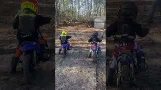 Just boys having fun! #dirtbike #dirtbikekids #pdub #pw50 #yamaha #toddlerswhoride #fun