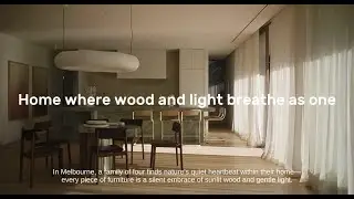 203.The furniture of a four person family's luxurious home in Melbourne natural and serene.