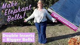 Upcycle Jeans into GROOVY Elephant Bells 🕺 | Ultimate DIY Boho Bell Bottoms!
