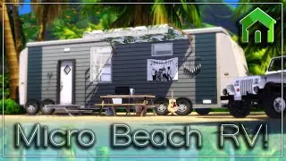 Micro Beach RV 🌴 | The Sims 4 Tiny Living Speed Build