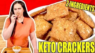 KETO Crackers | 2 Ingredients Keto Crackers | Low Carb Crackers | Keto Snacks | Low Carb Snacks