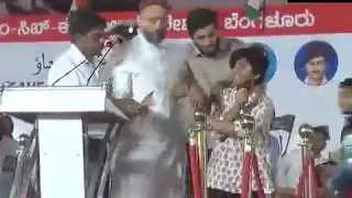 Full video of amulya leone pakistan zindabad in Banglore owaisi program , अमूल्या लियोन नाम की लड़की