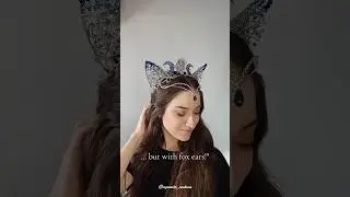 I wire wrapped 🦊 fox ears 🦊 for the 1st time ever!! #customjewelry #cosplay #etsyshop #crowns