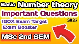 Number theory// MSc maths SEM 2nd// #PRSU//important questions