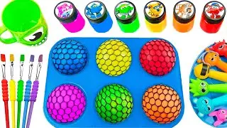 Satisfying Video l DIY How To Make Rainbow Finger Monster Set Sprunki & Candy & Cookies ASMR CRUNCH