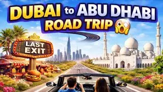 Dubai to Abu Dhabi Road Trip 😱 | Last Exit, SeaWorld, Warner Bros & Grand Mosque | Wiki's Vision | 