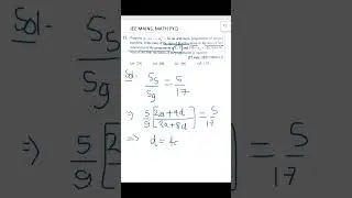 Sequence And Series pyqs  #jeeproblems #jeebatch #iitjee #education #mathsinminutes #jeeshorts #exam