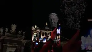 Vatican City lights up with drone show ✨🇻🇦 #italy #italia #vaticancity #rome #reels