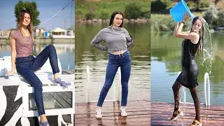 CLOTHES ON, WATER IN - GIRLS GONE WET IN THE RIVER!