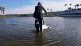 The E-Bike that rides on water