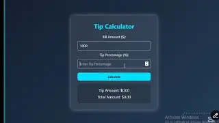 How to Make a Tip Calculator using HTML CSS and JavaScript | JavaScript Project 