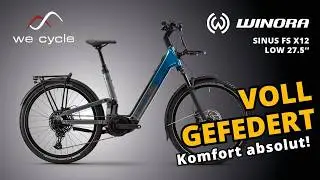 Winora Sinus FS X12 Low 2026 &ndash; komfortables Aluminium-Trekking-/SUV-E-Bike mit Full-Suspension
