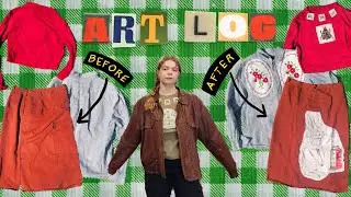 Up-cycling clothing with art patches