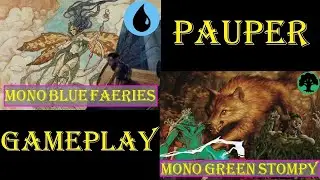 Mono Blue Faeries Vs Mono Green Stompy [PAUPER] Live Gameplay #mtgpauper #mtgpaupergameplay