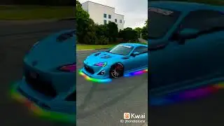 carro azul neon