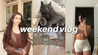 CHILL WKND VLOG: staying in, cleaning, hanging w/ kiara & more