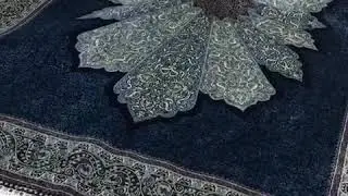 Handmade silk rug from Yilong Carpet factory