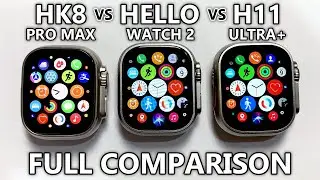 HK8 Pro Max vs Hello Watch 2 vs H11 Ultra+ Full Comparison! Top 1 Sport SmartWatches 2023 - ASMR