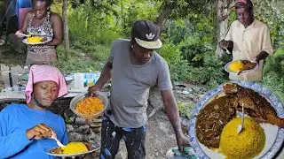Brown stew kidney | Fry fish with pumpkin carrot rice | link up with @rushaneadventureja3282