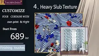 4.Heavy Slub Texture Printed Fabric For Curtains & Home Furnishing .
