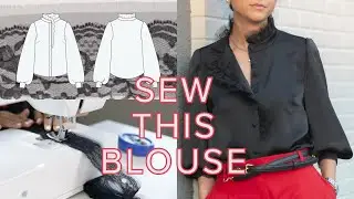 Sew a blouse with ruffles | with pdf pattern