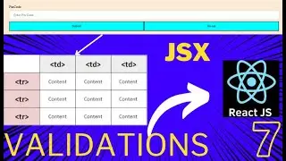 PinCode App 7 |  Add Validations In React Js | Handle Error Messages In React JSX | React Project