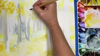 Painting Beautiful Aspens in Watercolor - Part 1  by JoEllen Reinhardt, New England School Fine Art
