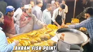 Akram Fish Point Karachi Street Food | Fish Fry Recipe | Street Food |