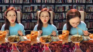 SPICY MALATANG MUKBANG 🌶️ Fried Chicken & Fresh Cherries ASMR Eating Show