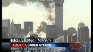 Aaron Brown about explosions, CNN, 11:17, 9/11